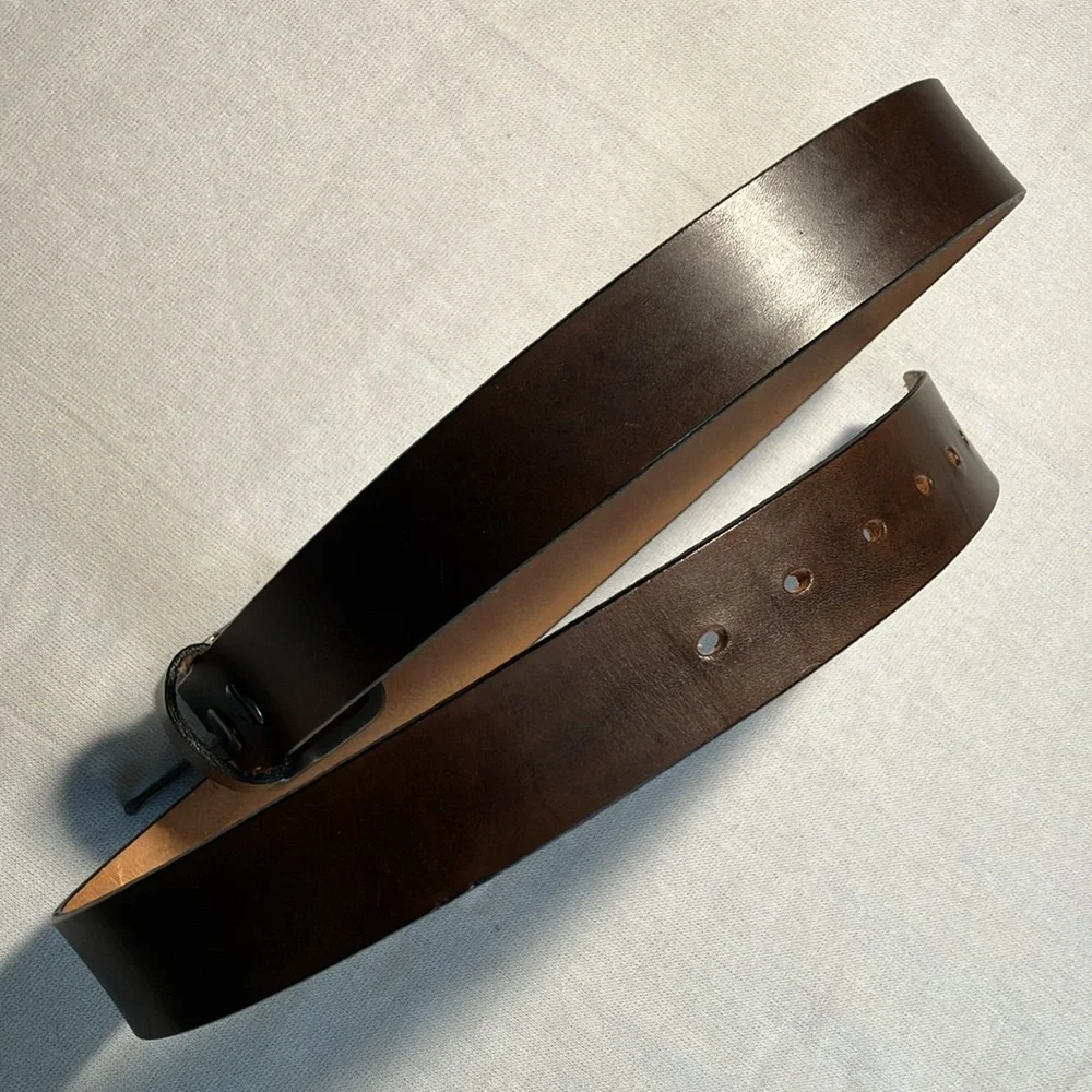 Dark Brown Leather Belt NWOT Possibly Handmade